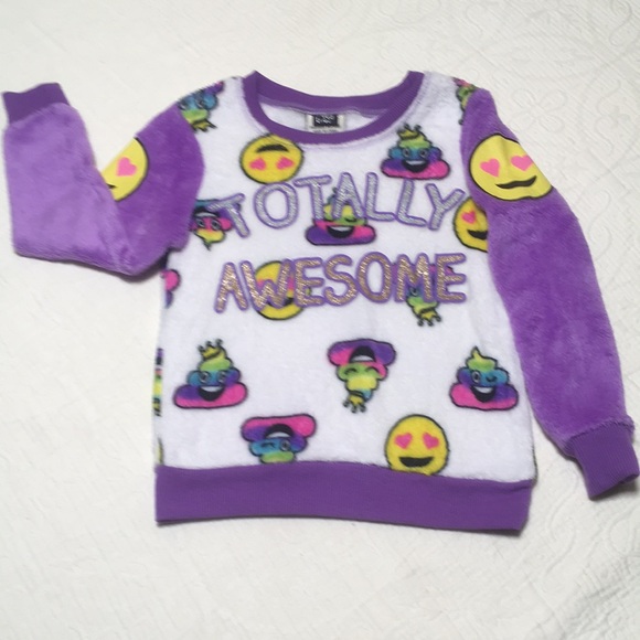 3T (5/$20) Plush Rainbow Emoji PJ? Top - Picture 1 of 10
